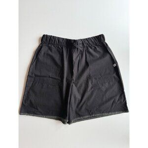 NWT WORTH x GOODWILL Repurposed Picnic Black Blanket Stitch Shorts, Size XL